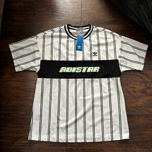 adidas Adistar Black and White Striped Jersey